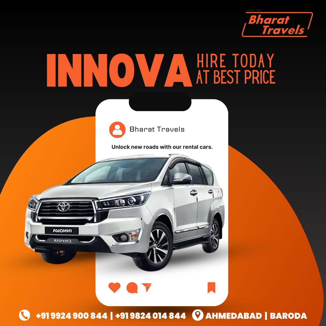 Innova car rental in ahmedabad